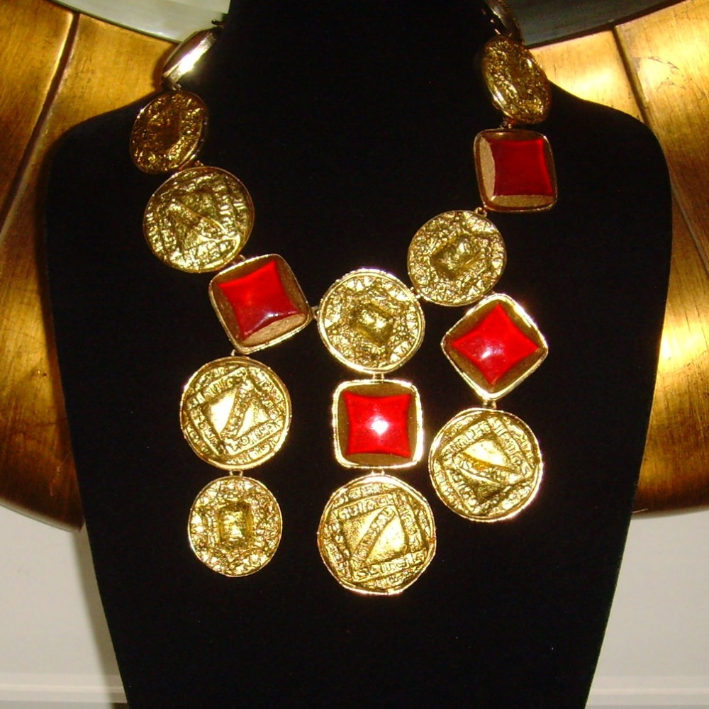 Kenneth J Lane (Kjl) Statement Bib Necklace - image 3